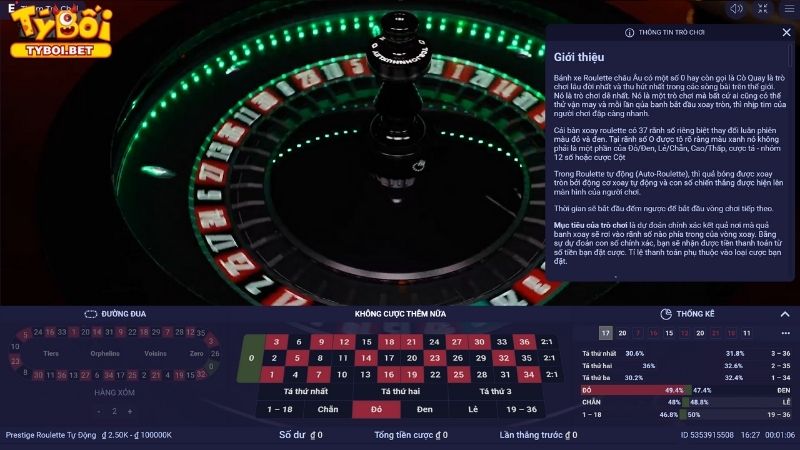 Giải mã lý do khiến Roulette Tyboi lại hút khách